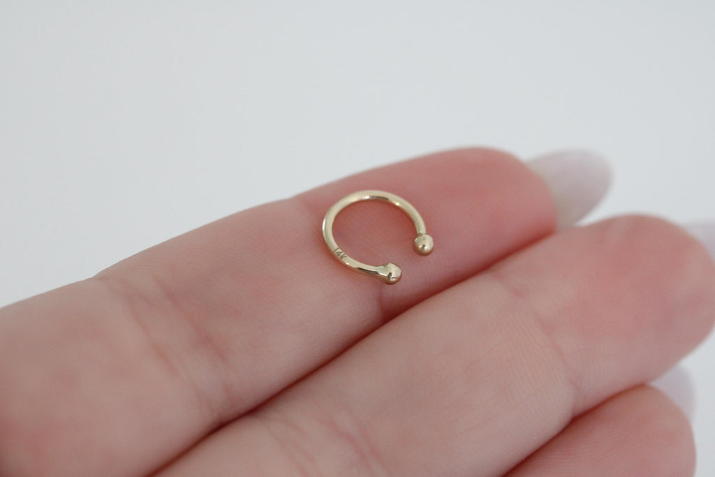 "Slim Hoop" Ear Cuff - 14k Solid Gold