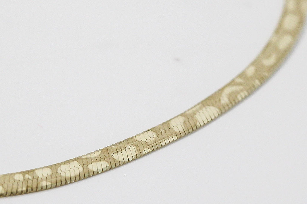 "Cheetah Herringbone" Bracelet - 10k Gold