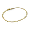Leopard print herringbone bracelet in 10k solid gold