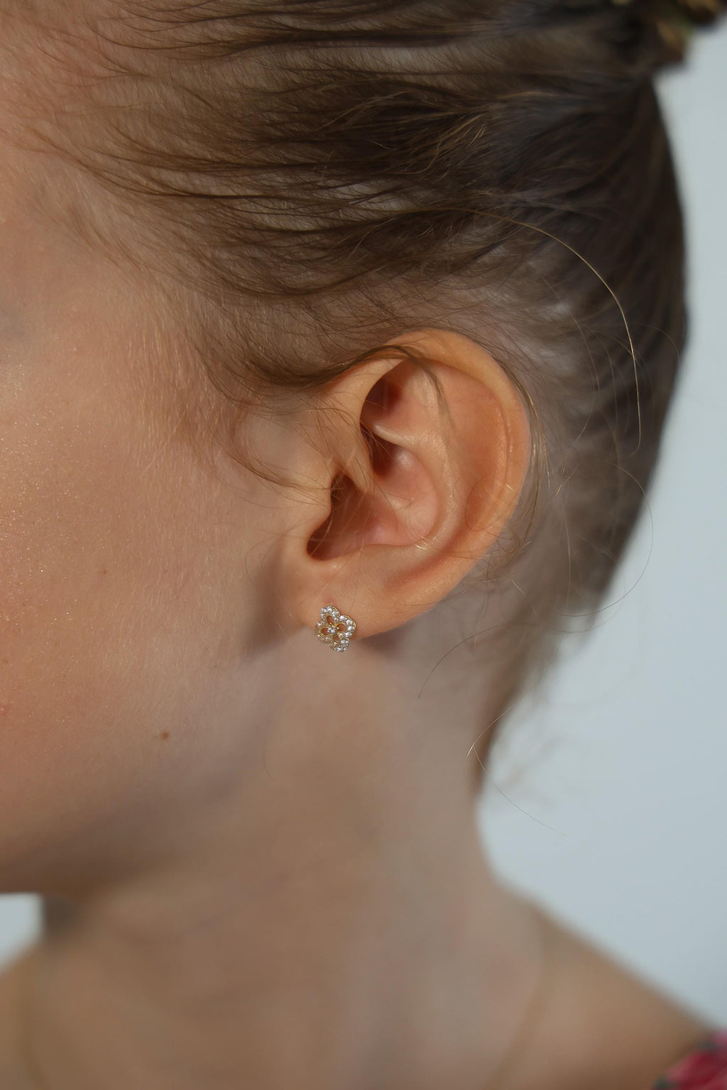 "Clover CZ" Jewelry Set - 14k Yellow Gold