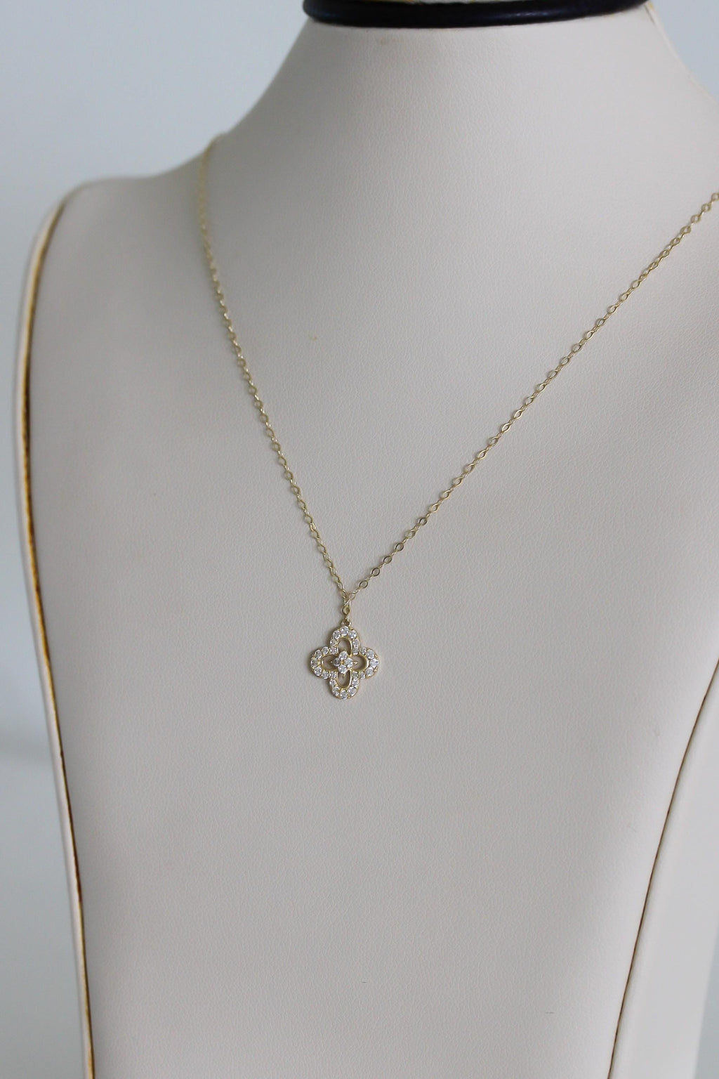 "Clover CZ" Jewelry Set - 14k Yellow Gold