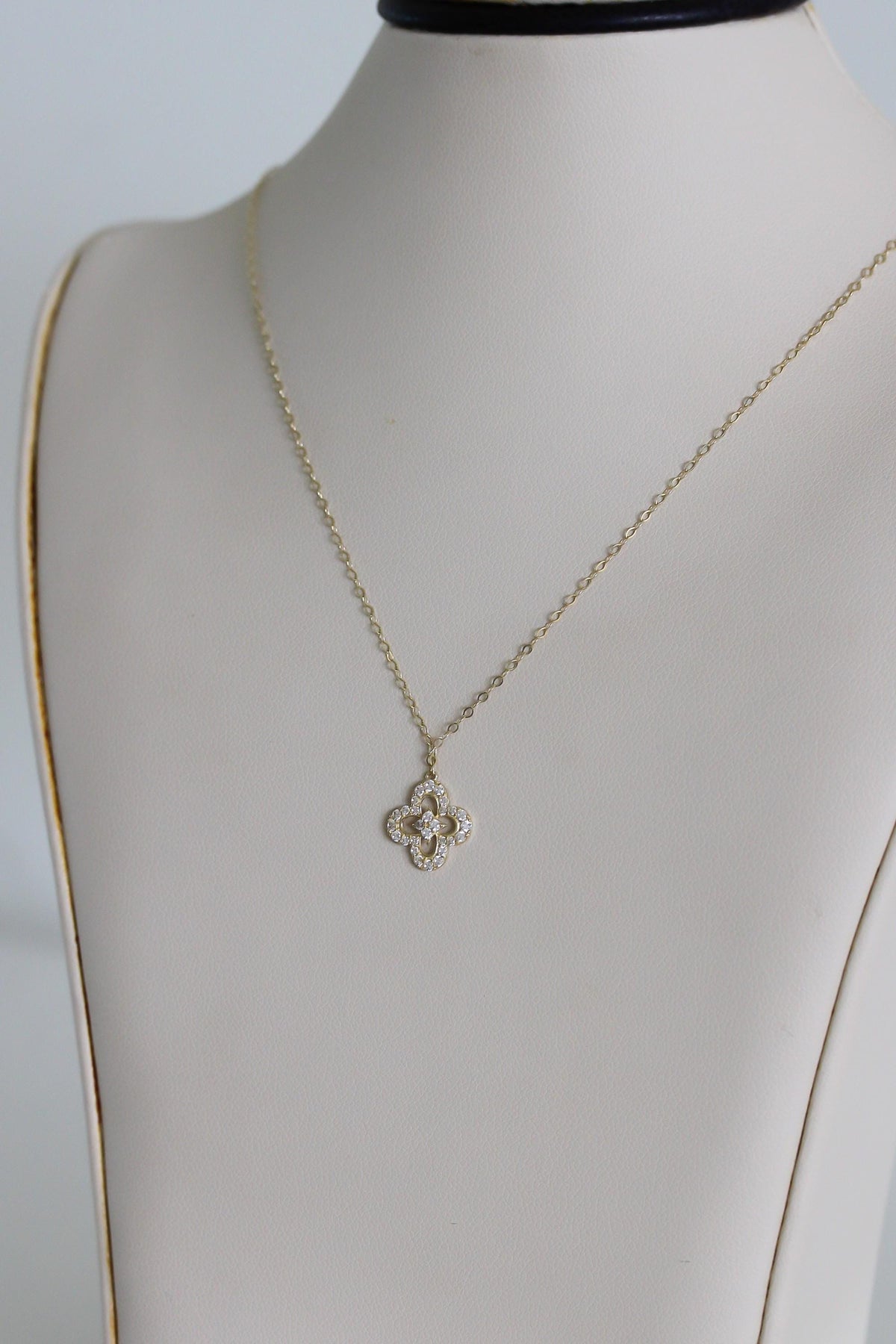 "Clover CZ" Jewelry Set - 14k Yellow Gold
