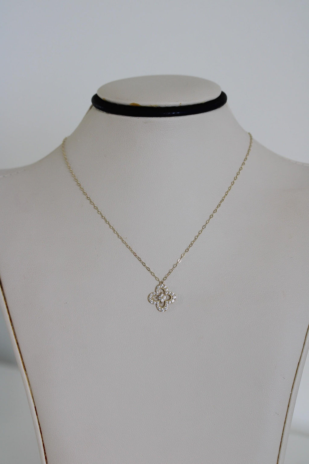 "Clover CZ" Jewelry Set - 14k Yellow Gold