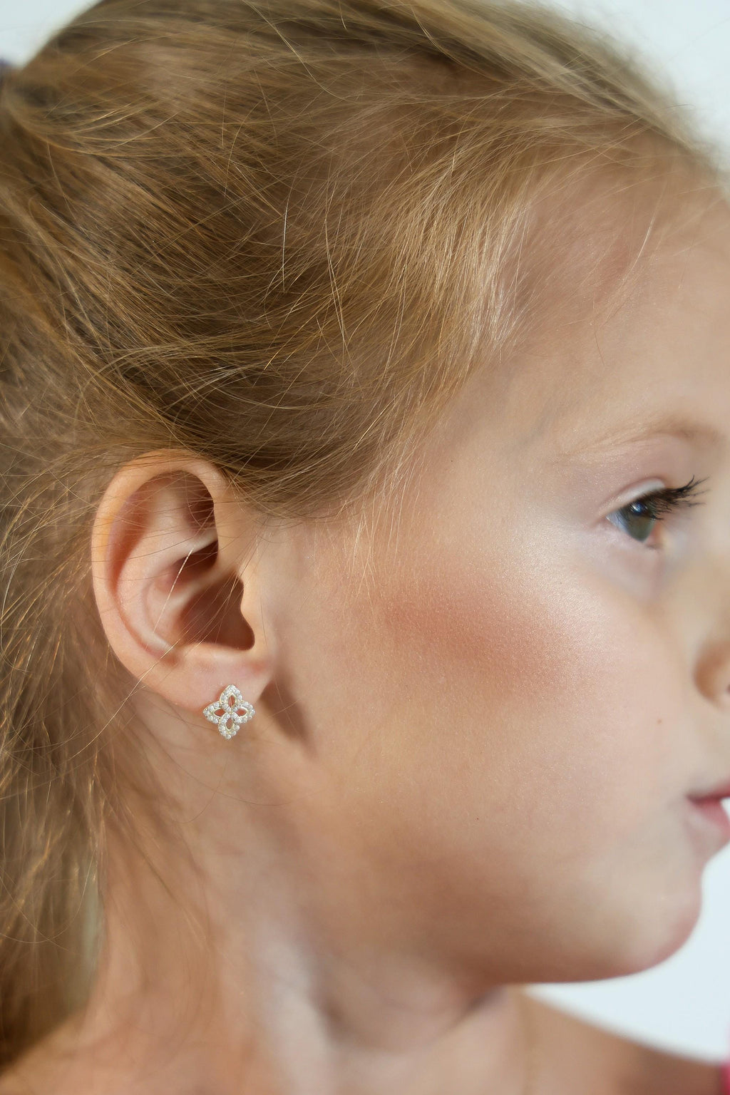 "Star Flower CZ" Baby Jewelry Set - 14k Gold