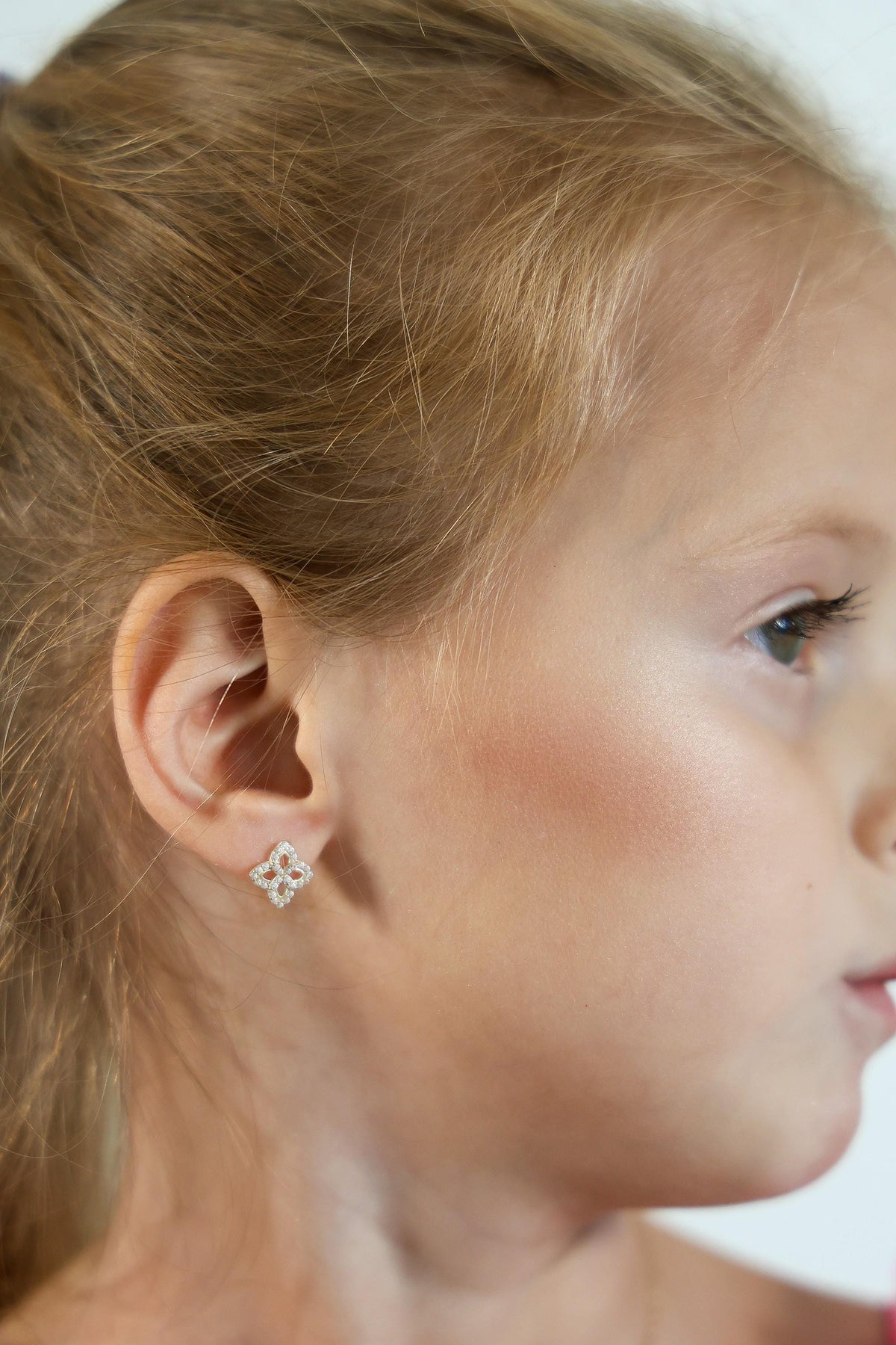 "Star Flower CZ" Baby Jewelry Set - 14k Gold