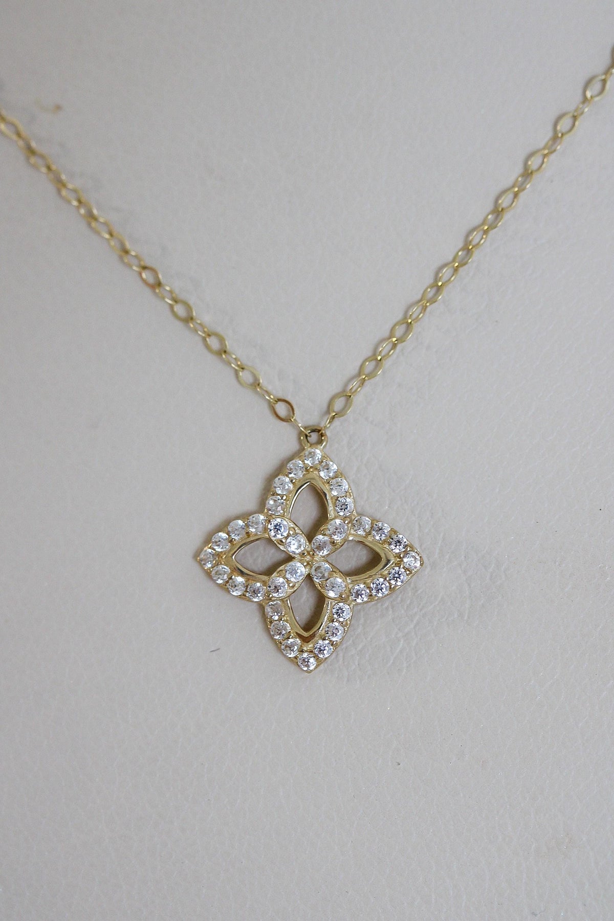 "Star Flower CZ" Baby Jewelry Set - 14k Gold