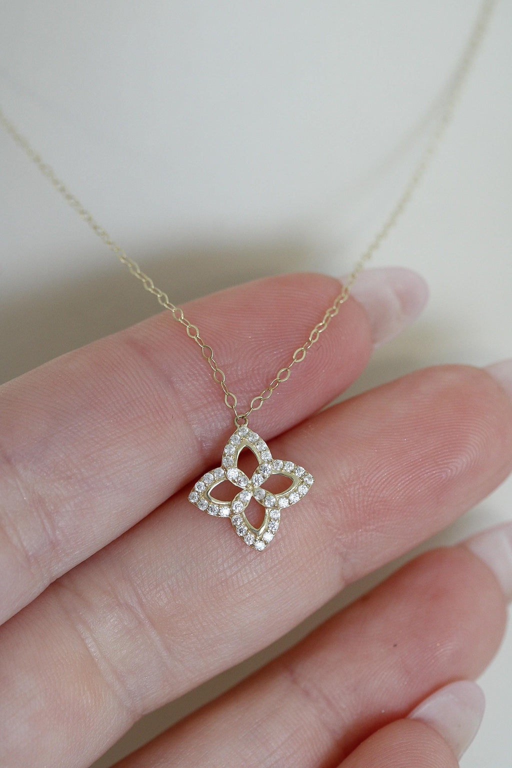 "Star Flower CZ" Baby Jewelry Set - 14k Gold