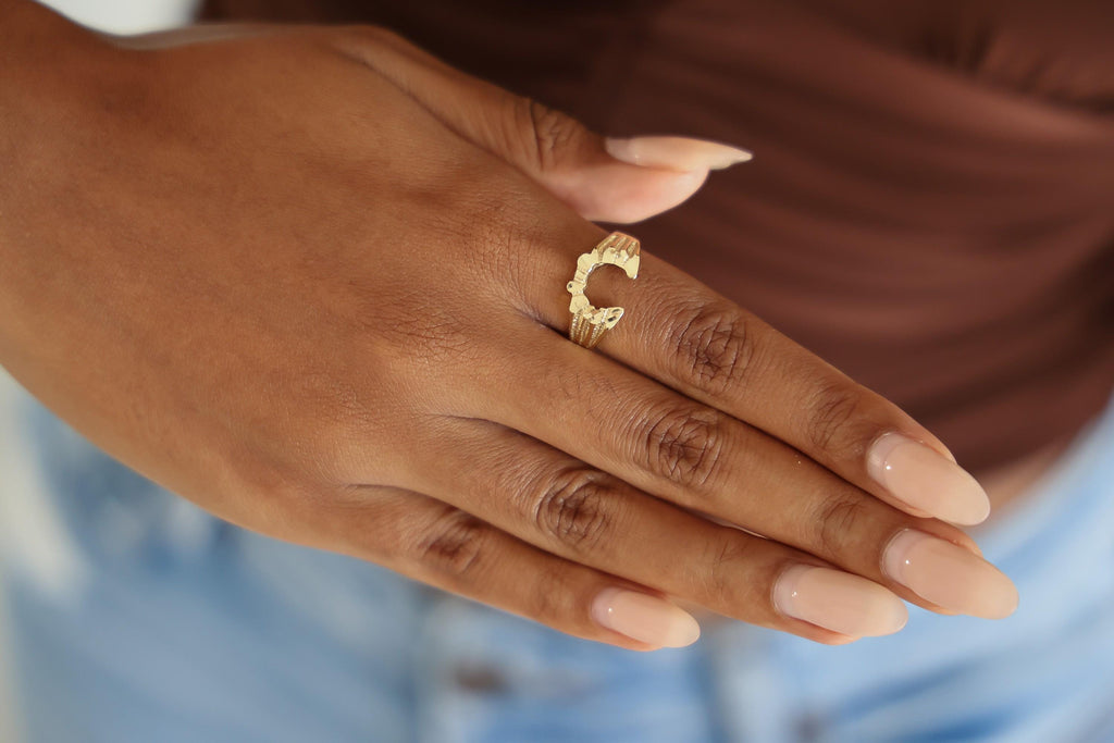 "Horseshoe" Ring - 10k Yellow Gold