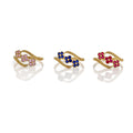 "CZ Flower" Ring - 10k Solid Yellow Gold