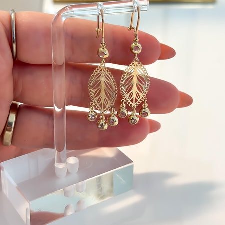 “Autumn Leaves” Earrings - 14k Gold