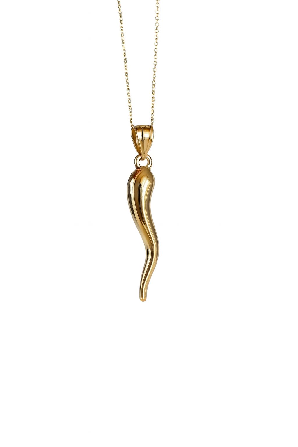 “ Italian Cornicello” Pendant - 14k Gold