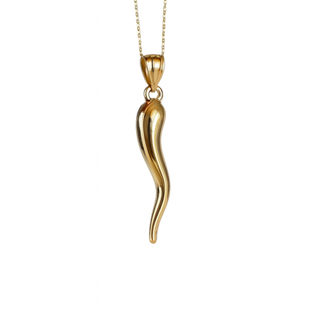 “ Italian Cornicello” Pendant - 14k Gold