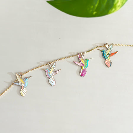“Humming Bird” Pendant - 14k Gold