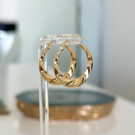 “Twisted Glow” Earrings - 14k Gold