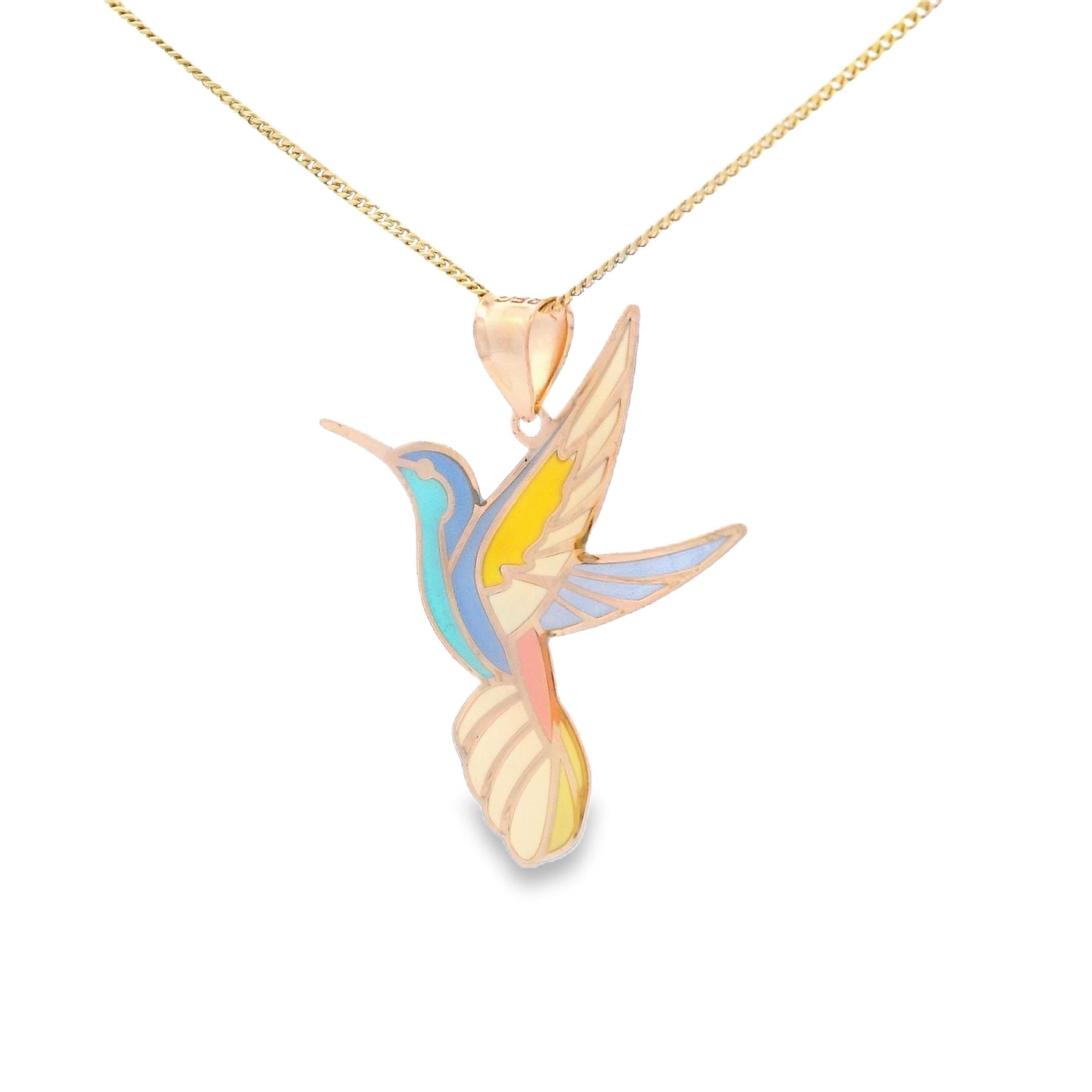 “Humming Bird” Pendant - 14k Gold