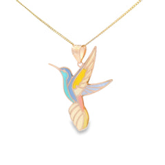 “Humming Bird” Pendant - 14k Gold