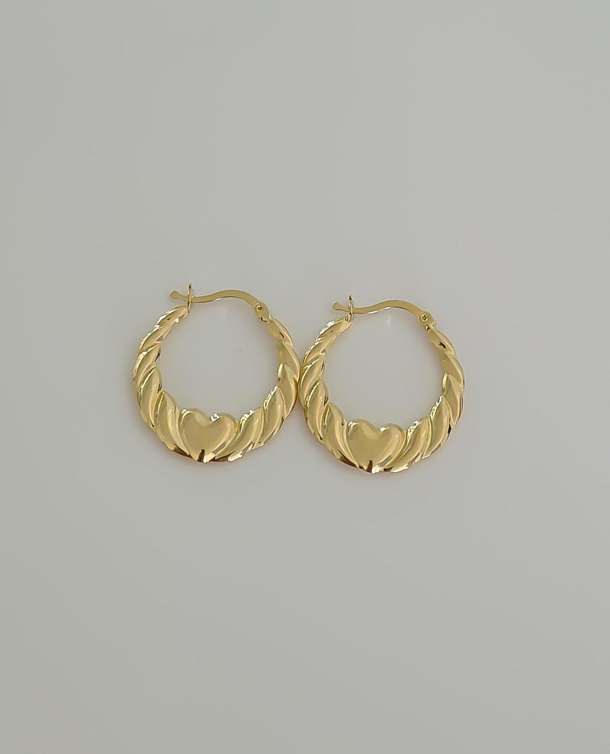 “Sweetheart Hoops” Earrings - 14k Gold