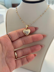 'Puffed Heart' Pendant - 14k Solid Gold