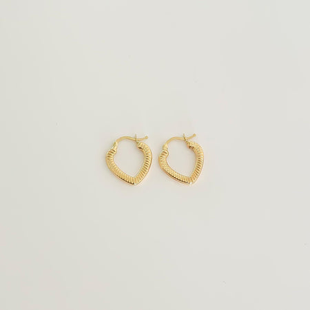 “Textured Love” Earrings - 14k Gold