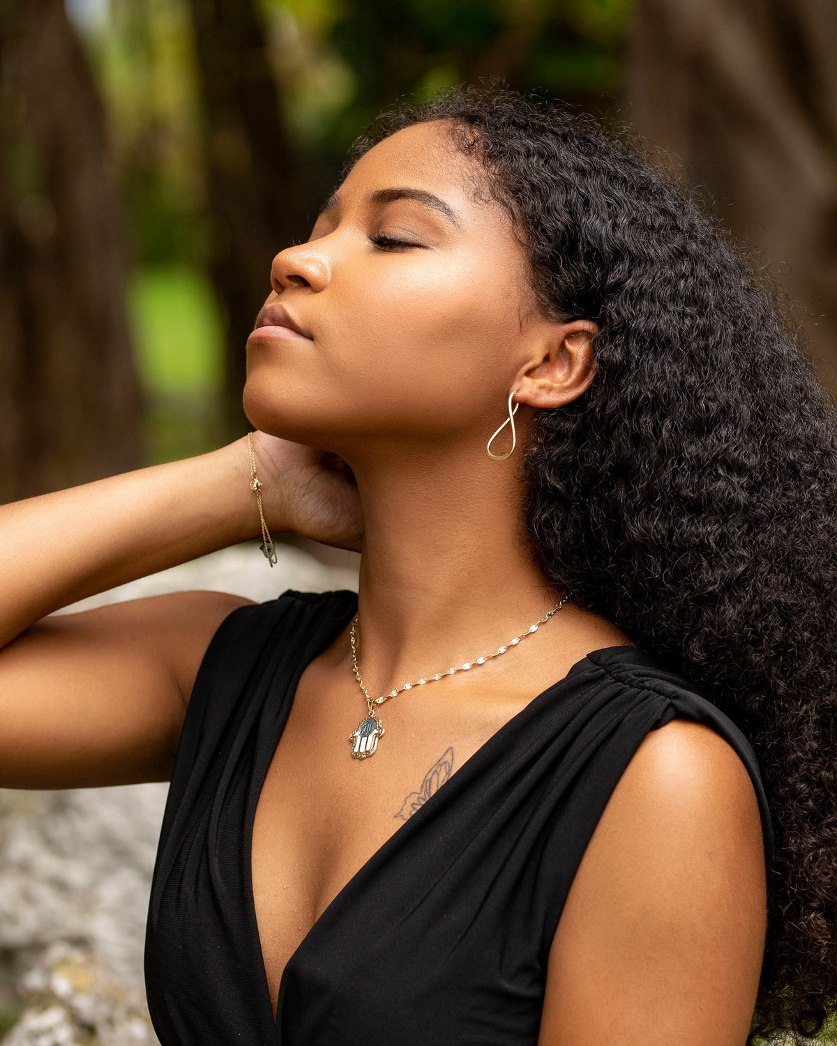 “Hand of Fatima” Pendant – 14k Solid Gold
