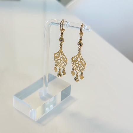 “Luminous Heart” Earrings - 14k Gold