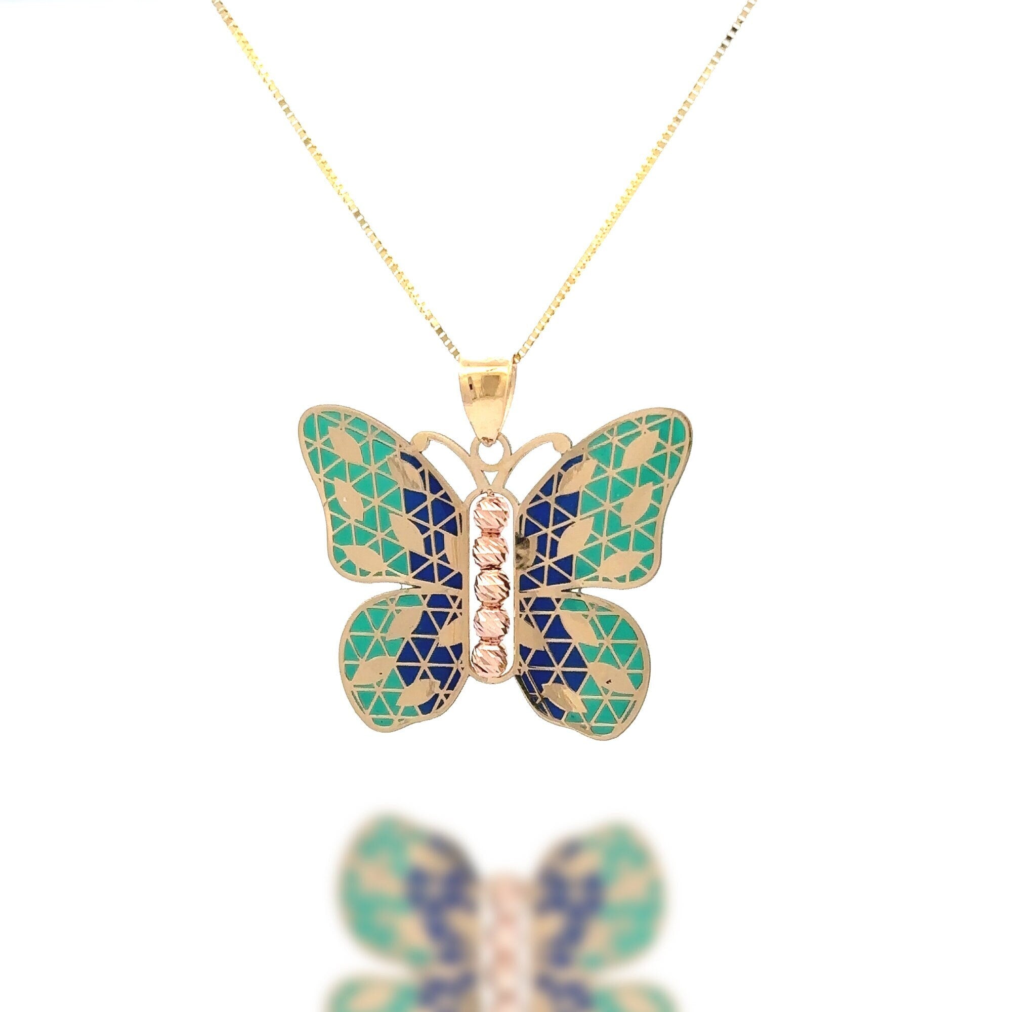 “Whimsy Flutter” Pendant - 14k Gold