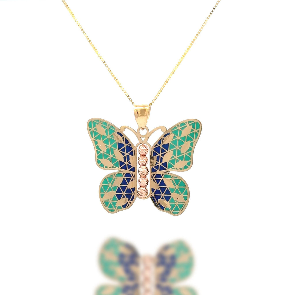“Whimsy Flutter” Pendant - 14k Gold