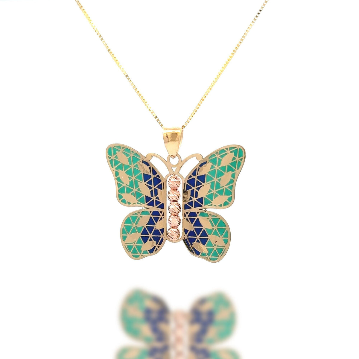 “Whimsy Flutter” Pendant - 14k Gold