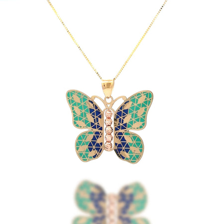 “Whimsy Flutter” Pendant - 14k Gold