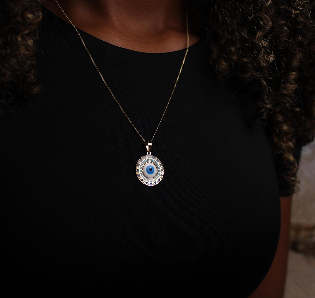 “Protective Eye” Pendant – 14k Solid Gold