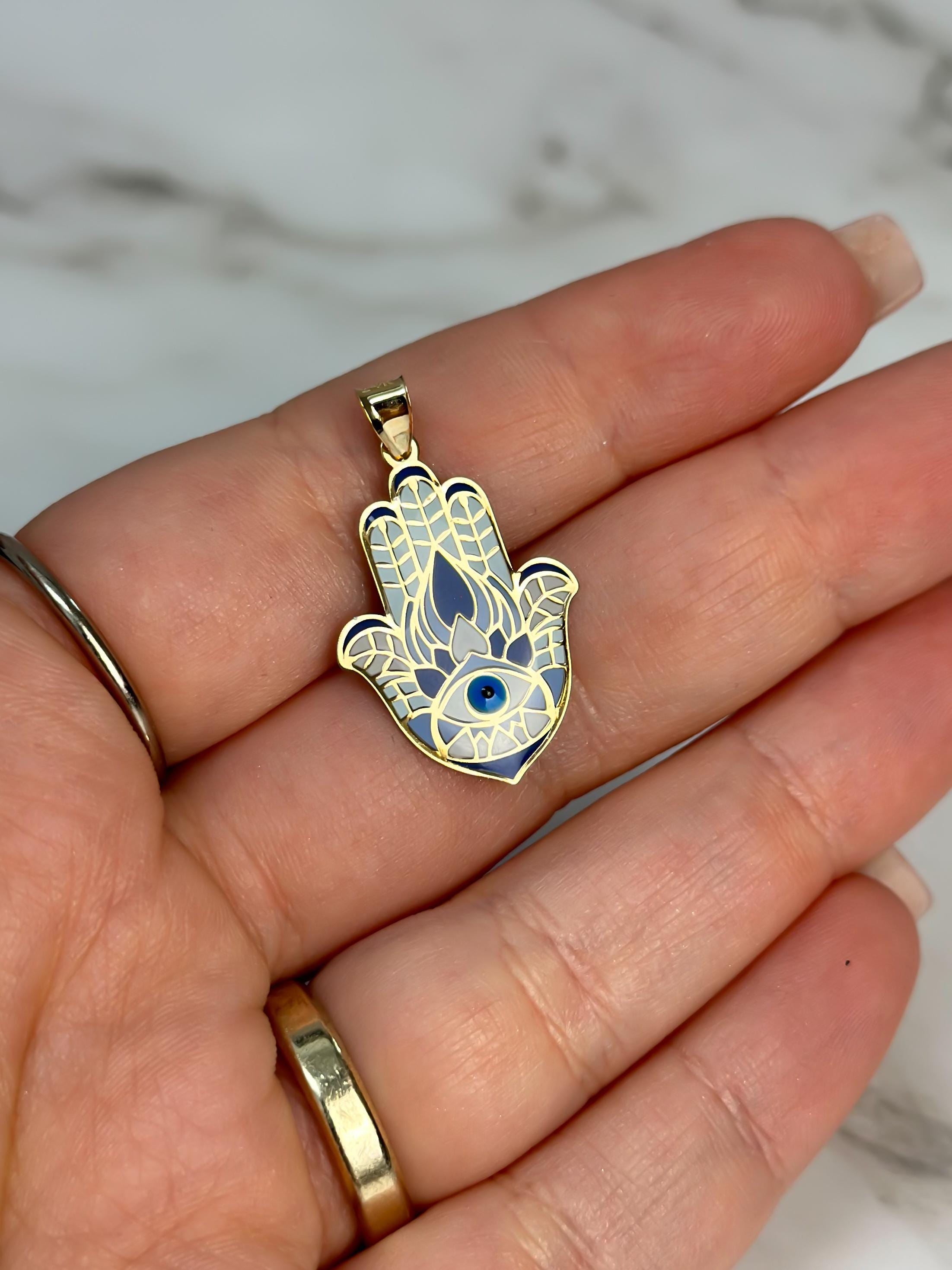 “Hamsa Hand” Pendant - 14k Gold