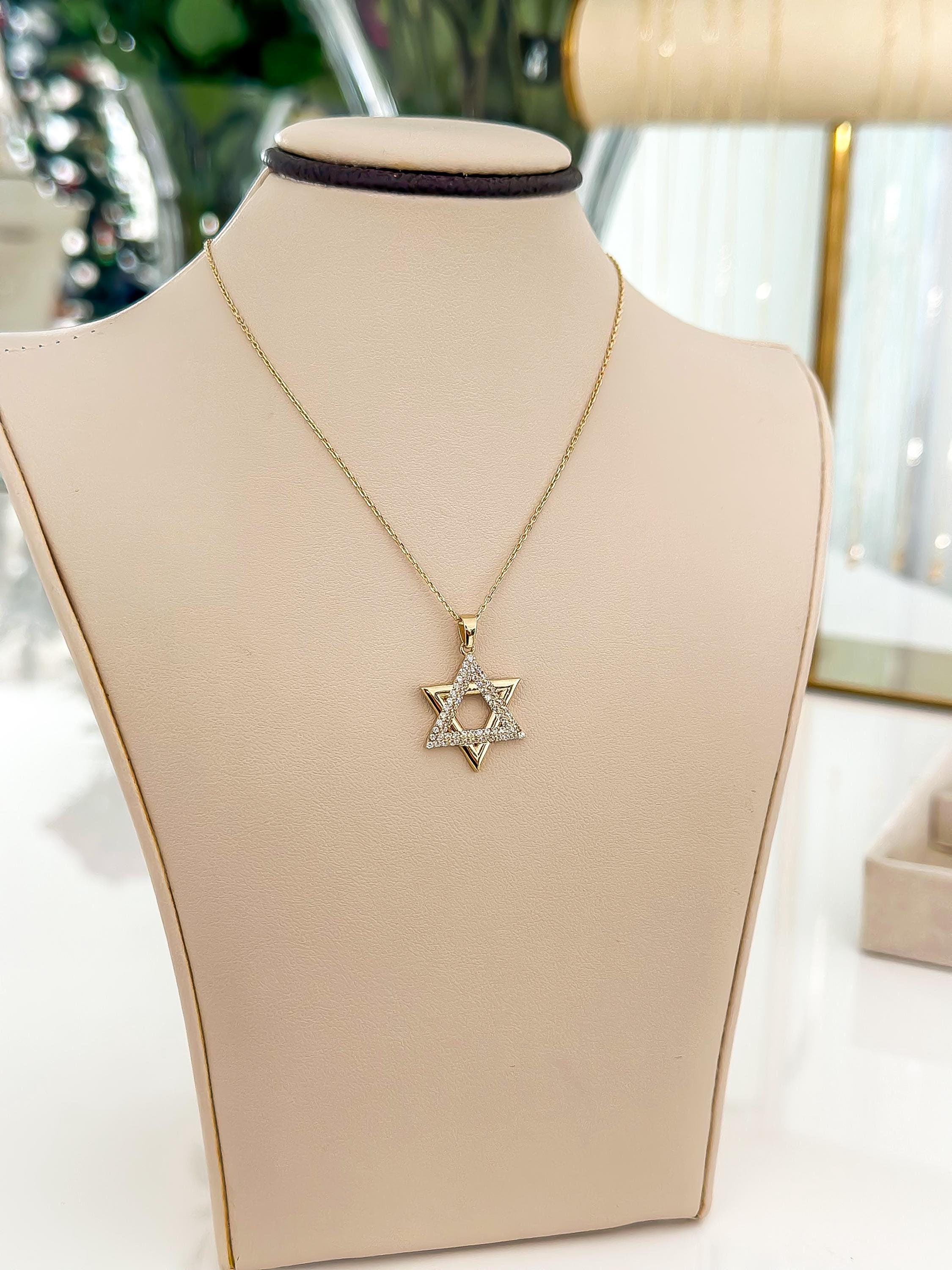 “Star of David” Necklace – 14k Solid Gold