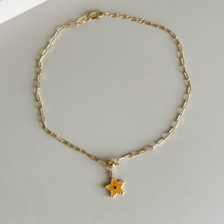 “Golden Star” Anklet - 14k Gold