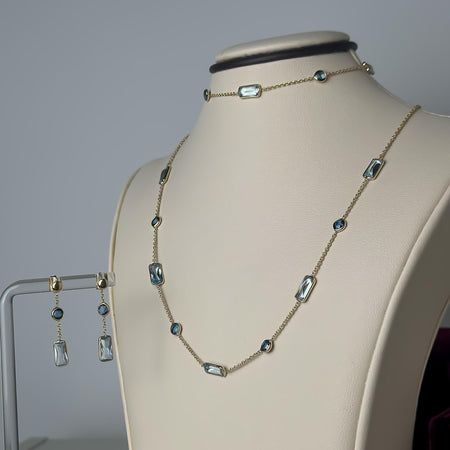 14k Gold “Midnight Spark” Set
