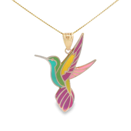 “Humming Bird” Pendant - 14k Gold