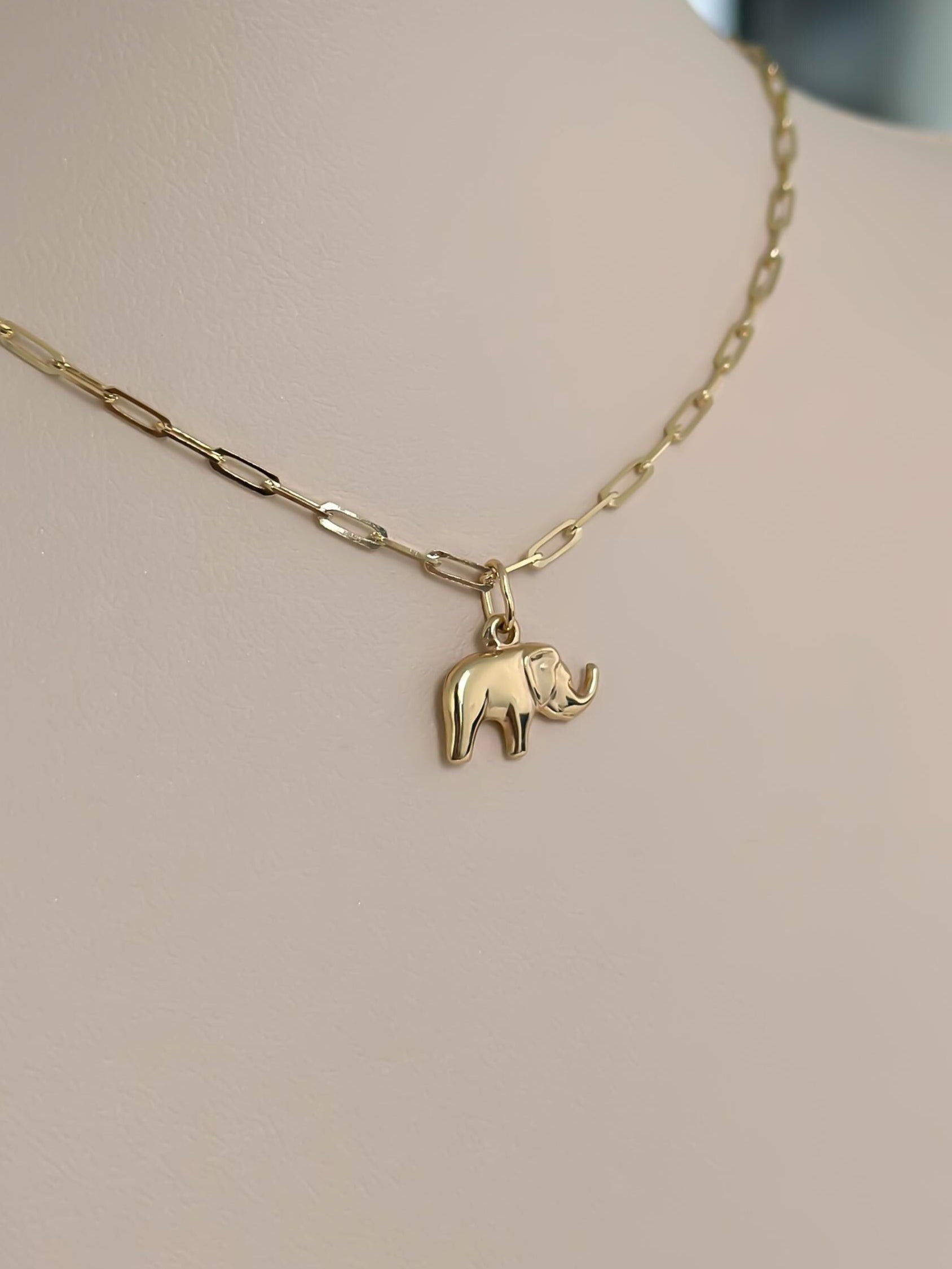 “Lucky Elephant” Pendant - 14k Gold