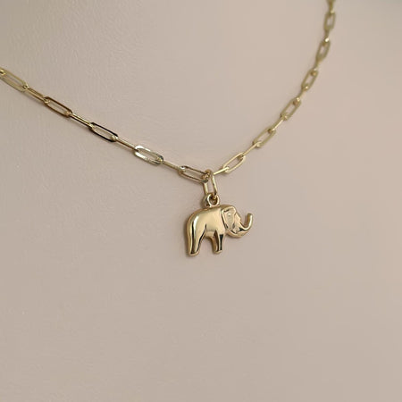 “Lucky Elephant” Pendant - 14k Gold