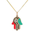 “Hamsa Evil Eye” Pendant – 14k Solid Gold