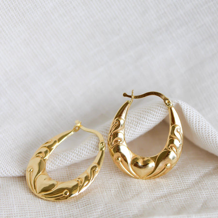 “Romance Hoops” Earrings - 14k Gold