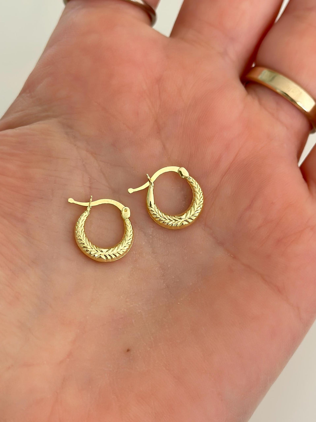 “Mini Braided Hoops” – 10k or 14k Solid Gold