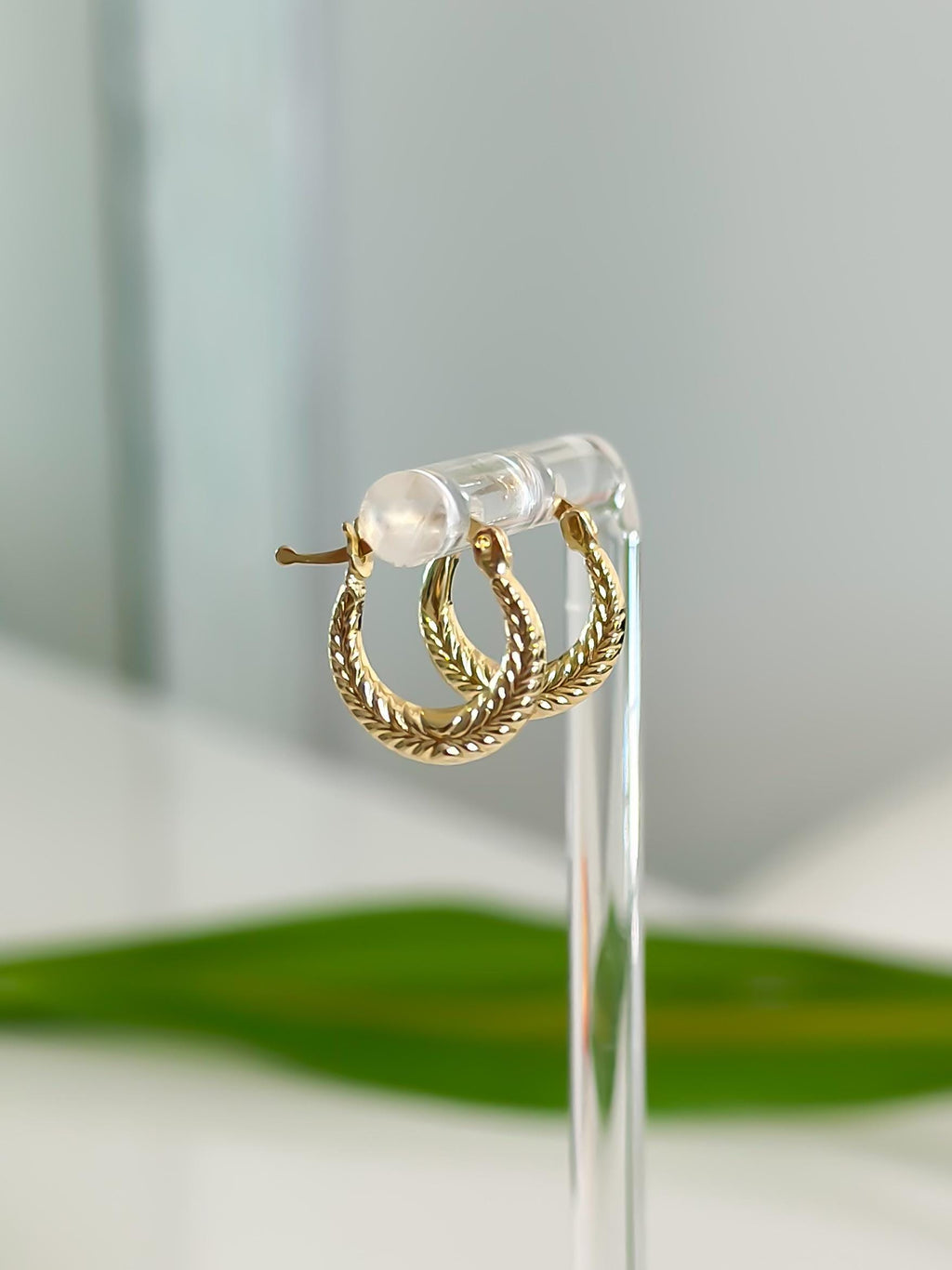 “Mini Braided Hoops” – 10k or 14k Solid Gold