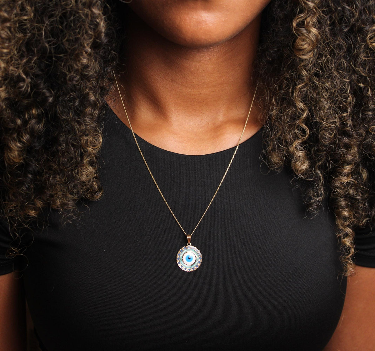 “Protective Eye” Pendant – 14k Solid Gold