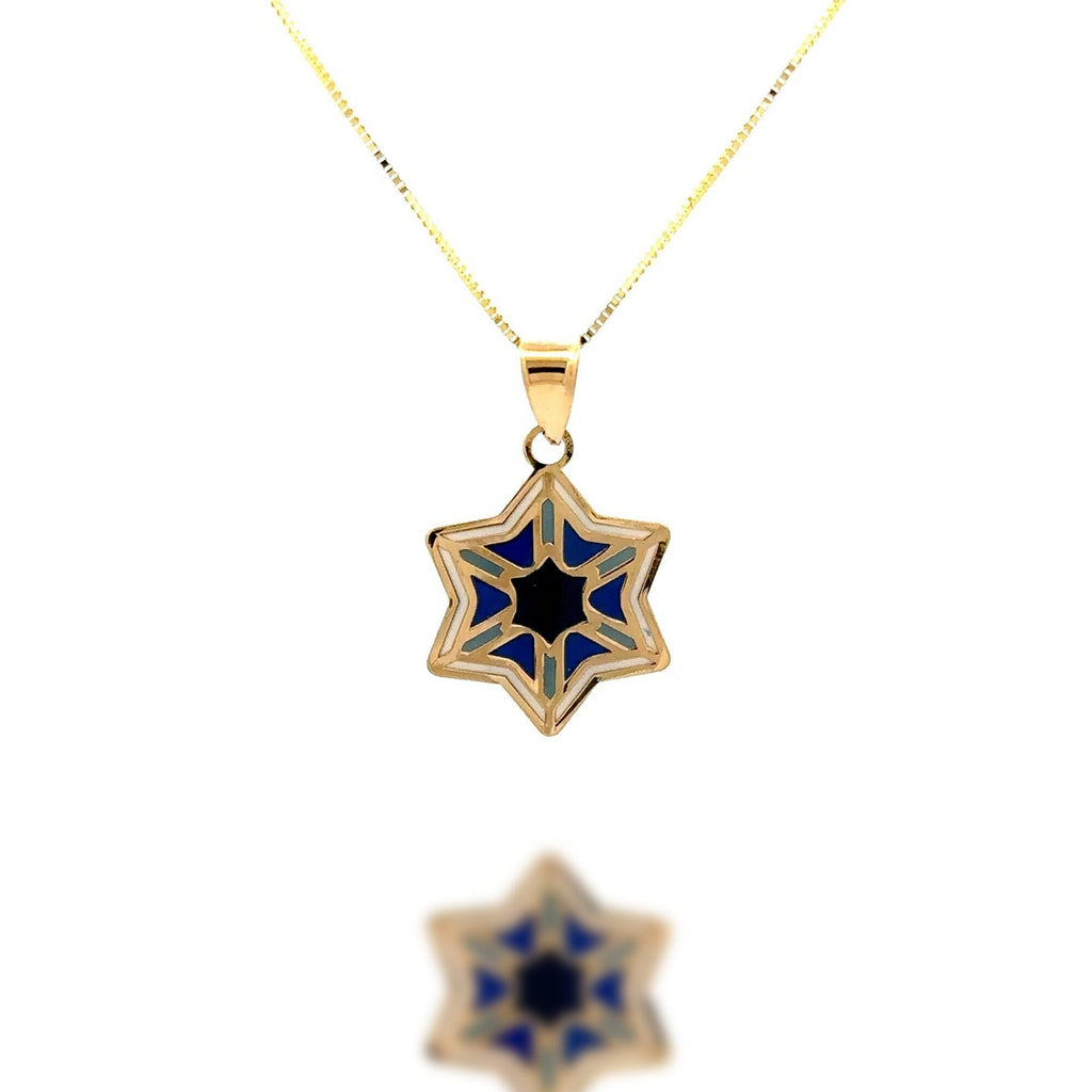 “Blue Faith Star” – 14k Solid Gold