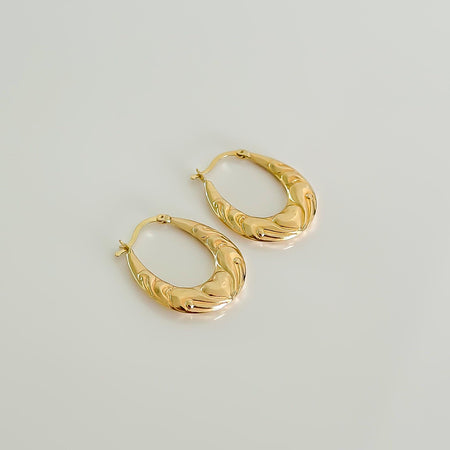 “Romance Hoops” Earrings - 14k Gold