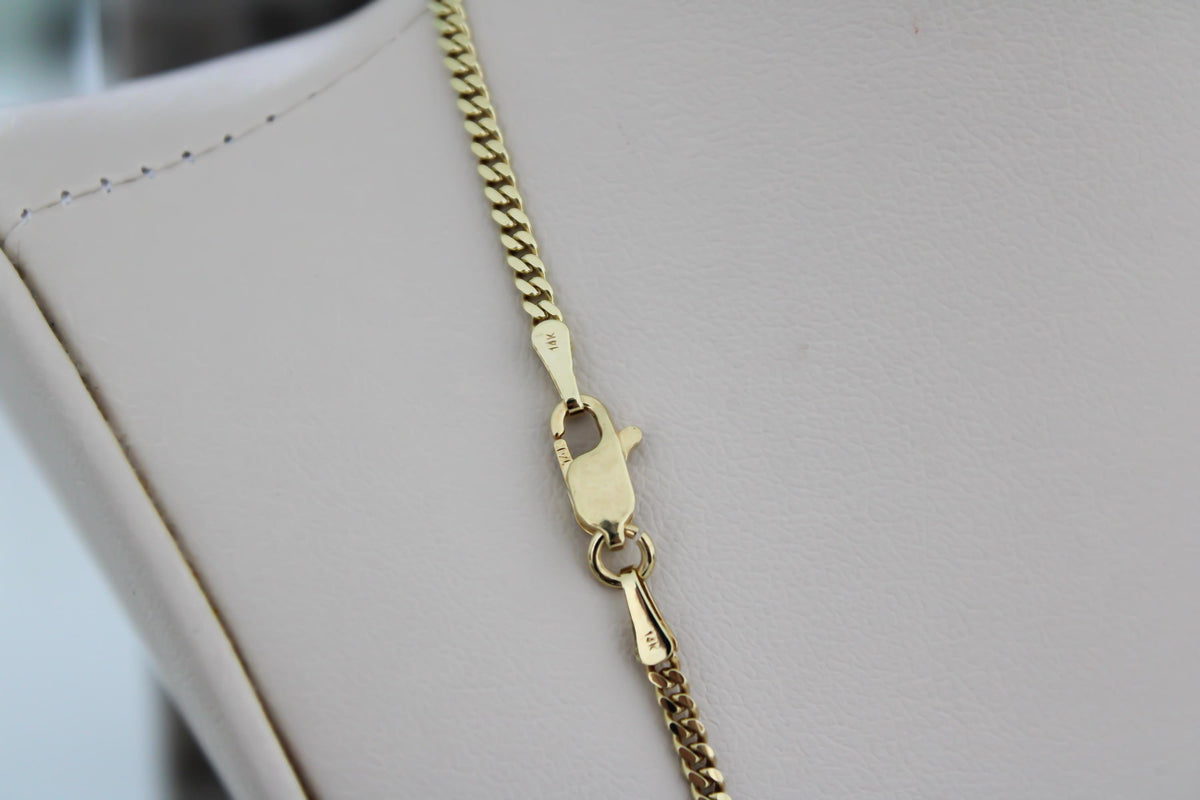 “Miami Cuban” Necklace - 14k or 10K Gold 2mm