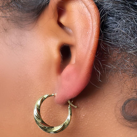 “Twisted Glow” Earrings - 14k Gold