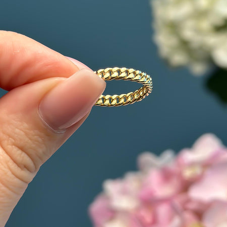 “Chain Link” Ring - 14k Gold