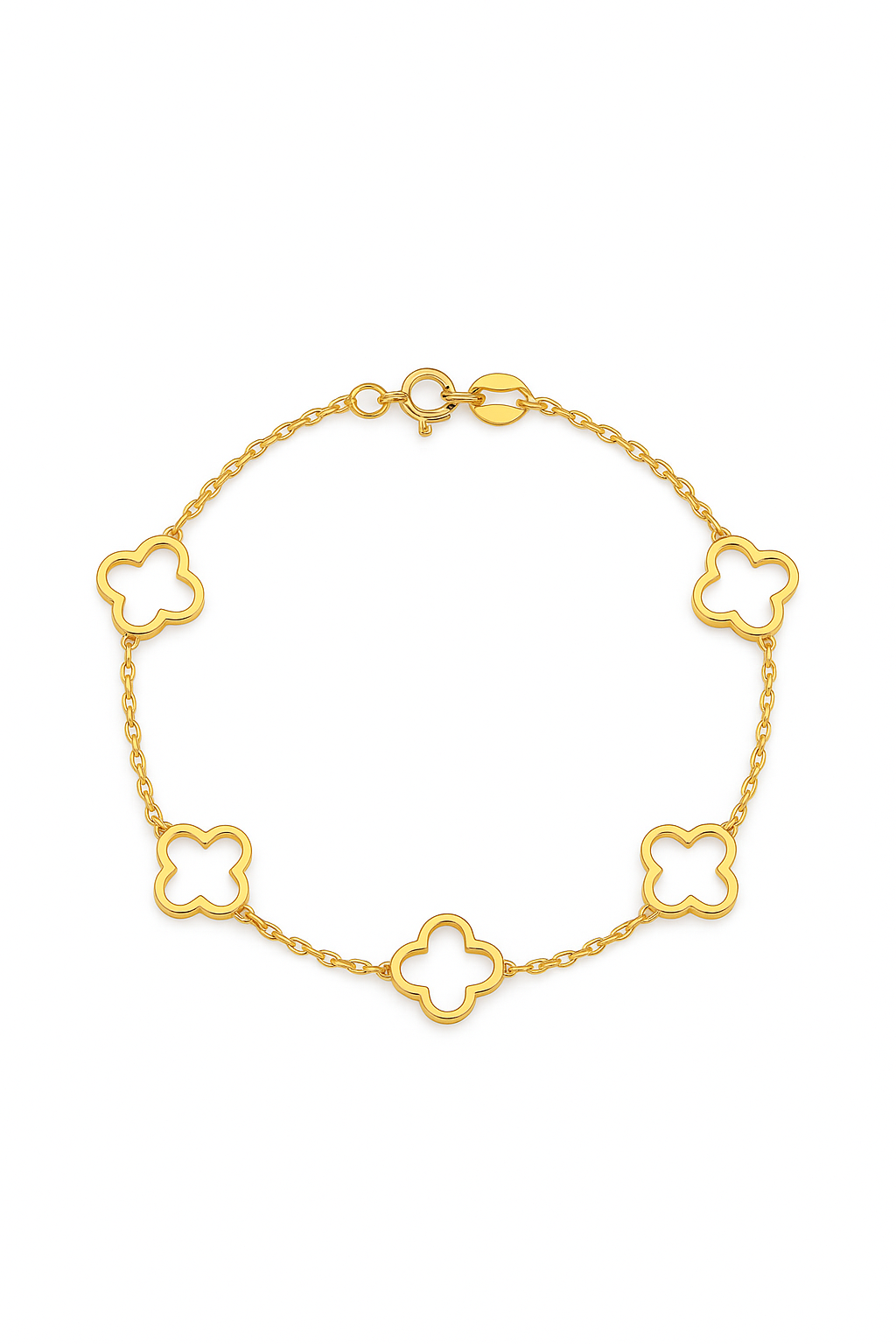 “Dainty Clover” Bracelet - 14k Gold