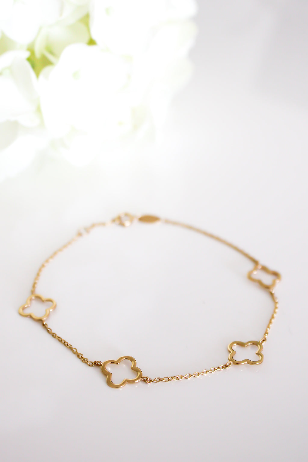 “Dainty Clover” Bracelet - 14k Gold