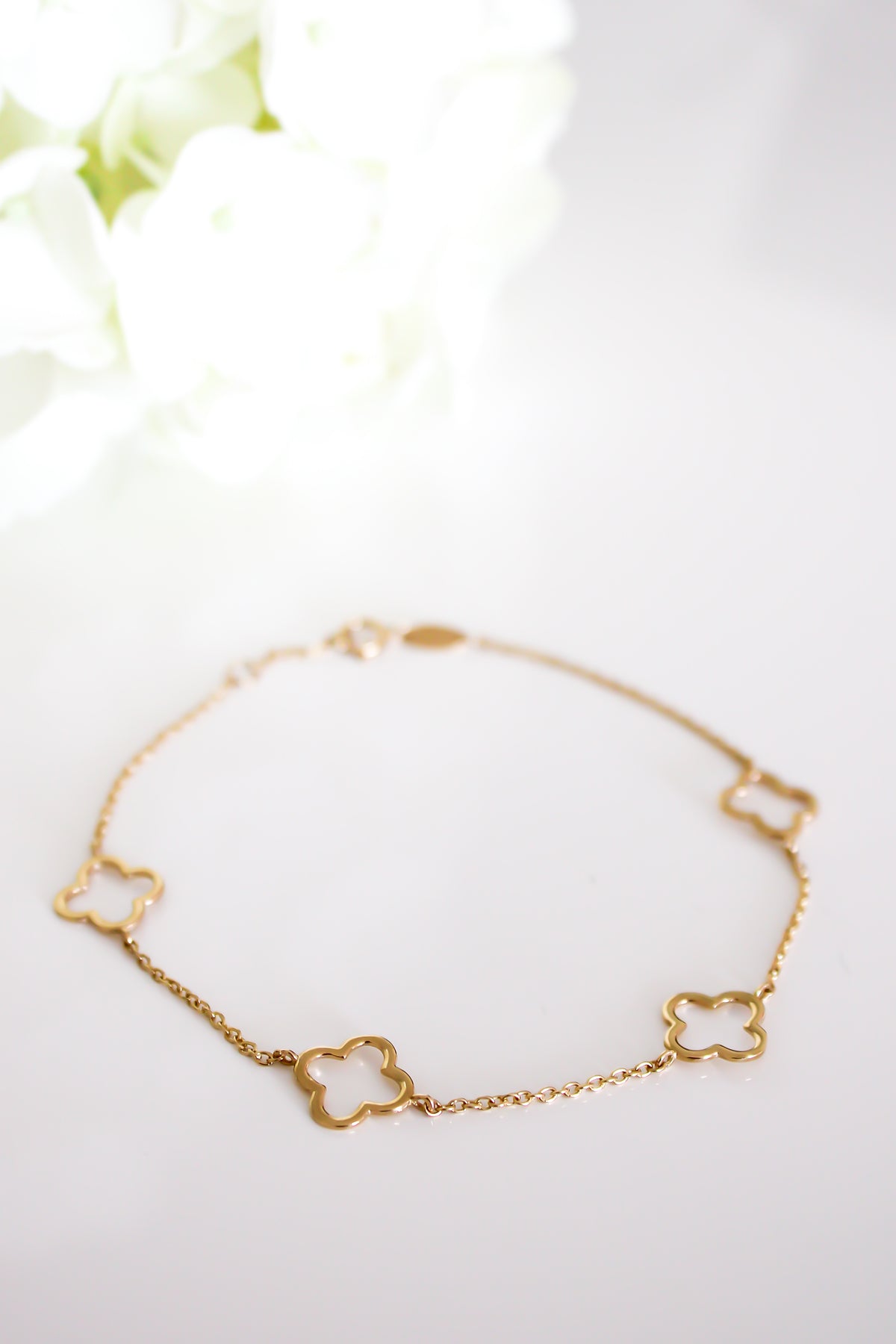 “Dainty Clover” Bracelet - 14k Gold